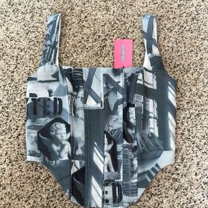 NWT Edikited Mesh Corset Crop Top